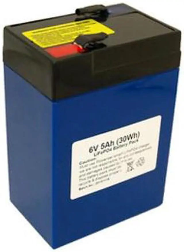 Main image of 6V 5Ah (30Wh) LiFePO4 Battery (Replaces SLA 6V 5Ah)