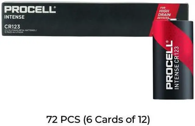 Main image of 72-Pack CR123 Duracell Procell Intense Lithium Batteries
