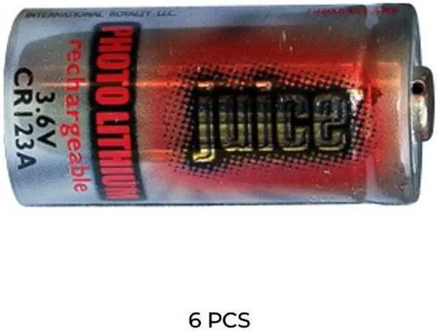 Main image of 6-Pack RCR123A 3 Volt Lithium Ion Batteries (650 mAh)