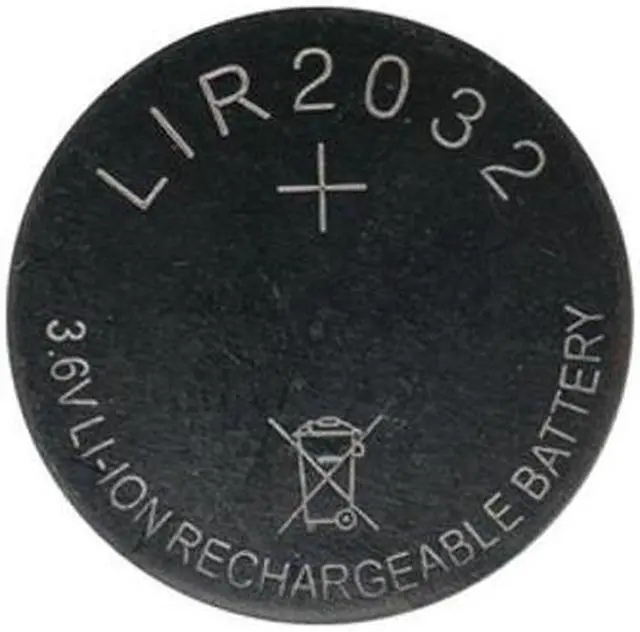 Main image of LIR2032 3.6 Volt Lithium Ion Button Battery