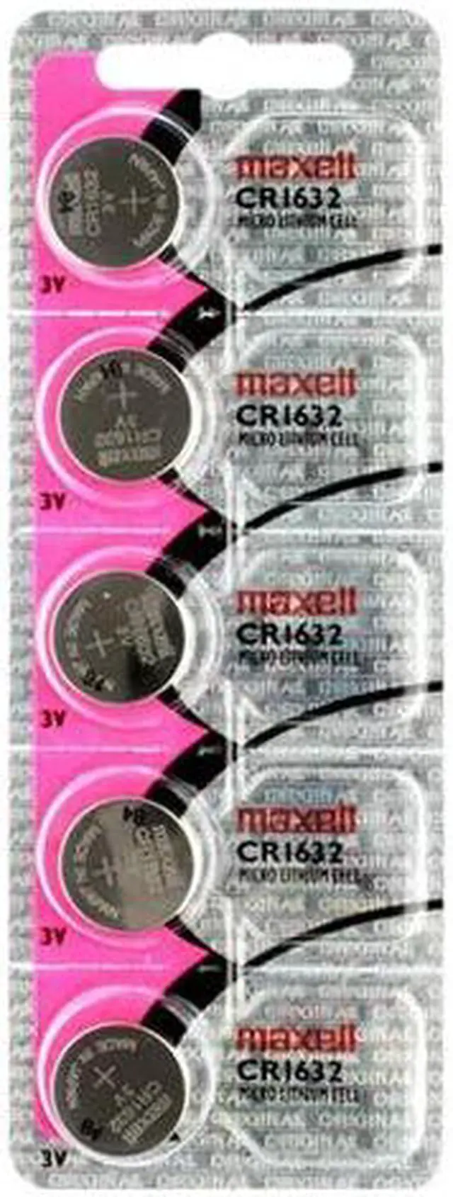 Main image of 5-Pack Maxell CR1632 3V Lithium Batteries (on Card)