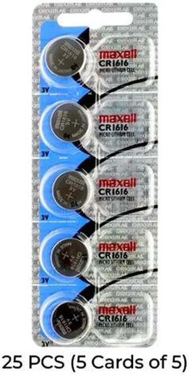 Main image of 25-Pack Maxell CR1616 3V Lithium Batteries (5 Cards of 5)