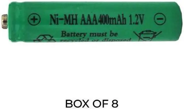 Main image of 8-Pack AAA NiMH 400 mAh Rechargeable Batteries
