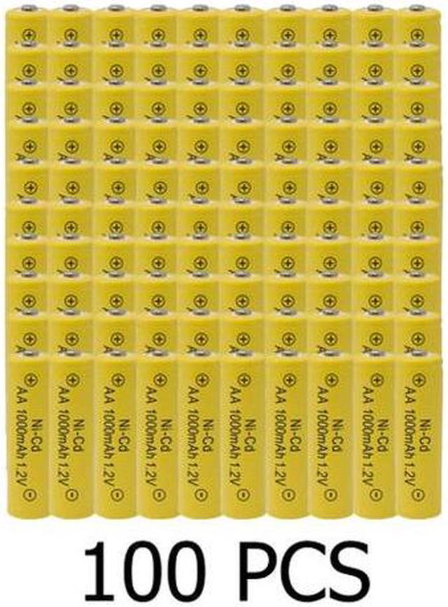 Main image of 100-Pack AA NiCd 1000 mAh Rechargeable Batteries