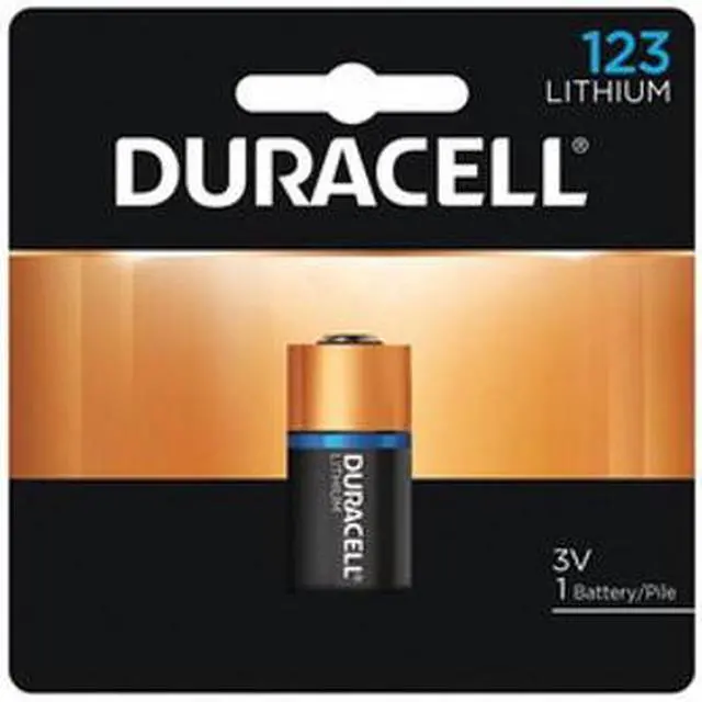 Main image of DL123A / CR123A Duracell 3 Volt Lithium Battery (On a Card)