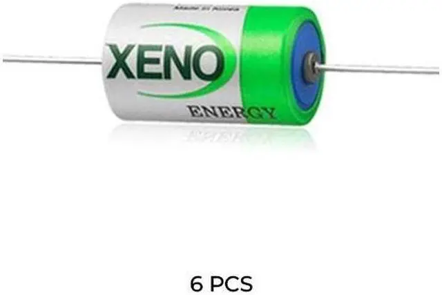 Main image of 6-Pack Xeno XL-050FAX 3.6V 1/2 AA 1.2Ah Lithium Batteries w/ Axial Leads