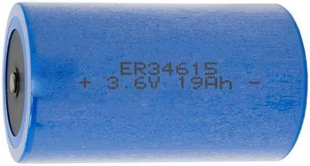 Main image of 3.6 Volt D 19000 mAh (ER34615) Primary Lithium Battery (Small button)