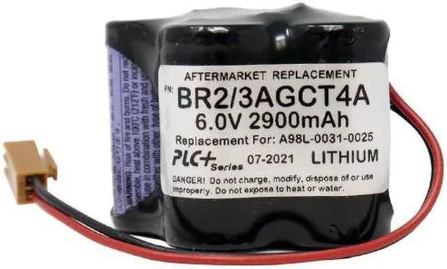 Main image of GE Fanuc BR-2/3AGCT4A 6V Lithium PLC Battery (A98L-0031-0025)