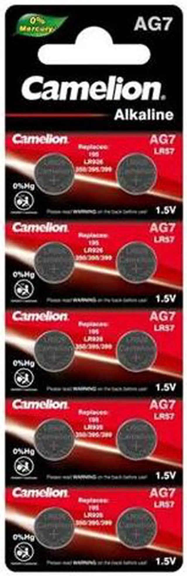 Main image of AG7 / 395 / 399 / LR927 Button Battery (10 Card)