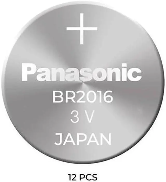 Main image of 12-Pack BR2016 Panasonic 3 Volt Lithium Coin Cell Batteries