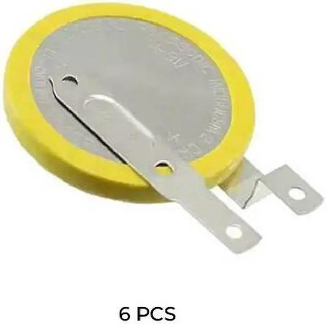 Main image of 6-Pack Panasonic CR2032/F1N 3V Lithium Coin Cell Battery w/ Tabs