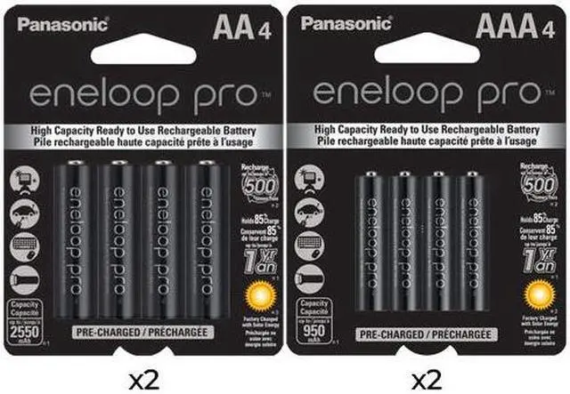 Main image of 8 x AA (2550 mAh) + 8 x AAA (950 mAh) NiMH Panasonic Eneloop Pro Battery Combo