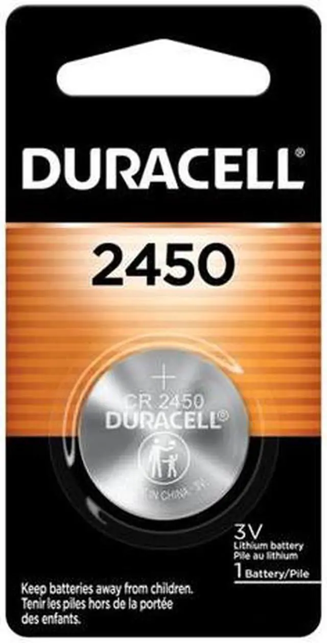 Main image of CR2450 Duracell 3 Volt Lithium Coin Cell Battery (On a Card)
