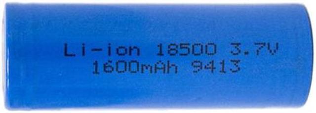 Main image of 4/3 A 3.7 Volt Lithium Ion 18500 Battery (1600 mAh)