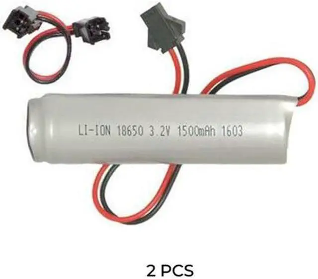 Main image of 2-Pack 3.2V 1500 mAh LiFeP04 Battery Pack for Gama Sonic Solar Lights (Includes Male Adapter)