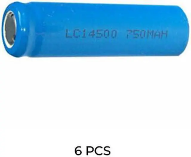 Main image of 6-Pack AA 3.7 Volt Lithium Ion 14500 Batteries (750 mAh)