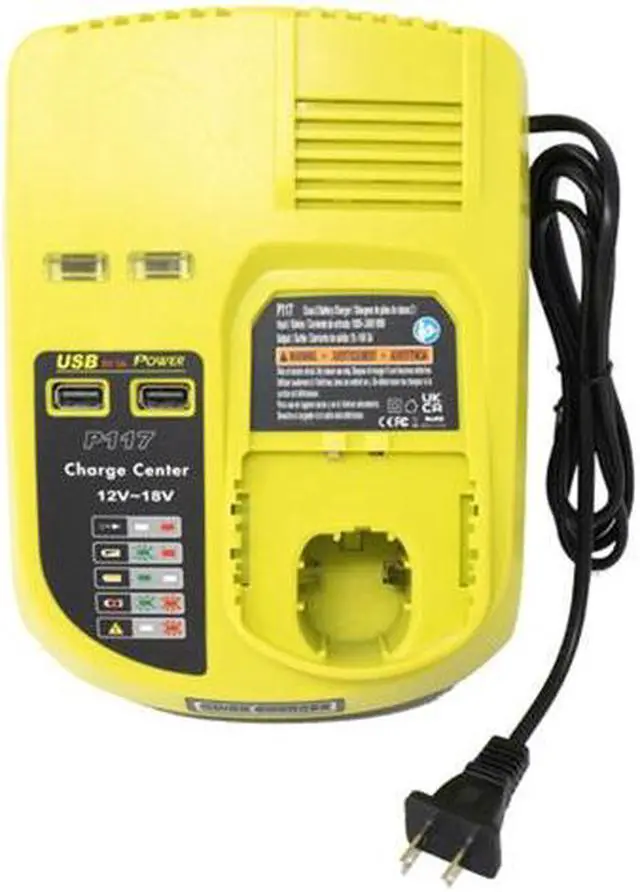 Main image of Ryobi P117 12-18 Volt 3.0A Li-Ion/NiMH/NiCd Replacement Battery Charger