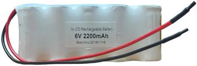 Main image of 6 Volt NiCd Battery Pack (2200 mAh) with Leads