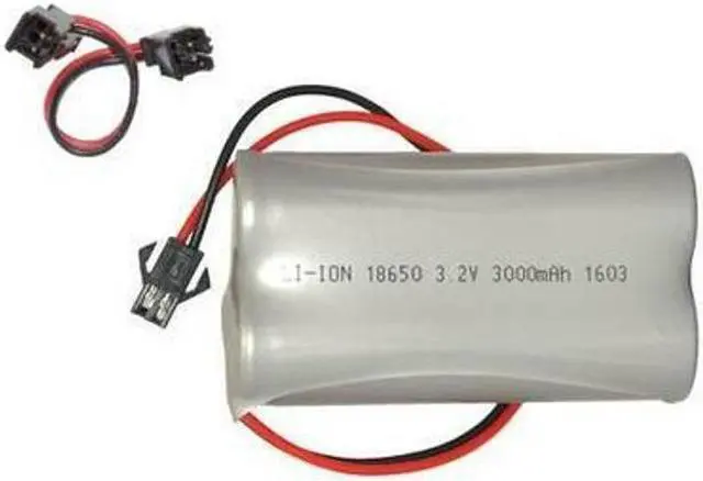 Main image of 3.2V 3000 mAh LiFeP04 Battery Pack for Gama Sonic Solar Lights (Includes Male Adapter)