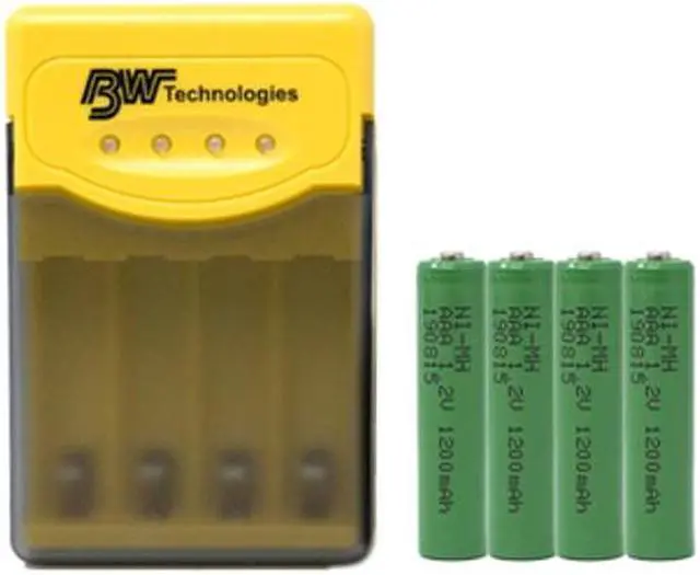 Main image of Quest Q2 Smart Charger + 4 AAA NiMH Batteries (1200 mAh)