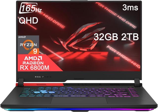 Sammensætning Opdagelse beskyttelse 2022 ASUS ROG Strix G15 Advantage Edition 15.6" QHD 2K 165Hz (AMD Ryzen 9  5980HX, 32GB RAM, 2TB PCIe SSD, Radeon RX 6800M 12GB) Gaming Laptop, RGB  Backlit, Type-C, WiFi 6, Win
