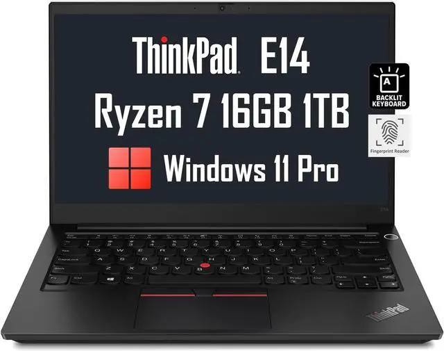 Main image of Lenovo ThinkPad E14 Gen 3 Business Laptop, 14" FHD IPS (AMD 8-Core Ryzen 7 5700U, 16GB RAM, 512GB PCIe SSD) Type-C (DP and Charge) Webcam, Windows 11 Pro (20Y70039US)