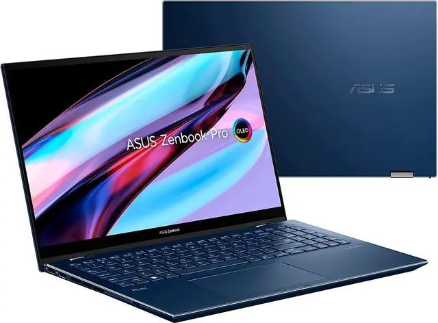 Alt view image 2 of 7 - ASUS Zenbook Pro 15 Flip OLED 15.6" 2.8K 2-in-1 Touchscreen (12th Intel 12-Core i7-12700H, DDR5 16GB RAM, 1TB SSD) Business & Home Convertible Laptop, Backlit, WiFi 6, Win 11 Home, Q529ZA