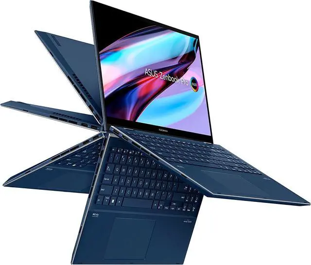 Alt view image 6 of 7 - ASUS Zenbook Pro 15 Flip OLED 15.6" 2.8K 2-in-1 Touchscreen (12th Intel 12-Core i7-12700H, DDR5 16GB RAM, 1TB SSD) Business & Home Convertible Laptop, Backlit, WiFi 6, Win 11 Home, Q529ZA