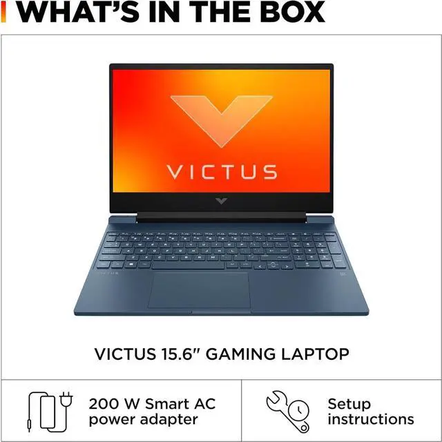 Alt view image 4 of 5 - HP Victus 15 Gaming Laptop (NVIDIA RTX 3050 4GB, 15.6" FHD 144Hz IPS, Intel 12th Gen i5-12450H, 32GB DDR4 RAM, 1TB SSD) Backlit Keyboard, Wi-Fi 6, Ethernet, HD Webcam, Win 11 Home, Blue
