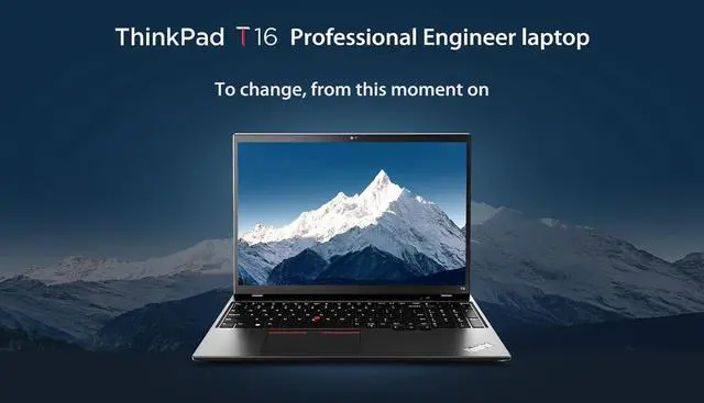 Alt view image 2 of 7 - Lenovo ThinkPad T16 Gen 2 Business Laptop (16" FHD+ Anti-glare, 10-Core i7-1355U, 48GB DDR5 RAM, 2TB PCIe SSD), Fingerprint Reader, 1080p Webcam, Ethernet, Type-C, Wi-Fi 6E, Win 11 Pro w/ AI Copilot,