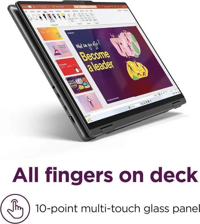 Alt view image 6 of 7 - Lenovo Yoga 7 7i 2-in-1 Laptop (16" FHD+ Touchscreen, AMD Ryzen 7 8840HS (Beat i7-1355U), 16GB RAM, 1TB SSD, IST Precision Pen), AI PC, Backlit, Fingerprint, FHD IR Webcam, Win 11 Home, Arctic Grey
