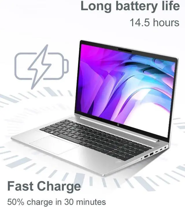 Alt view image 3 of 7 - HP ProBook 450 G10 Business Laptop (15.6" FHD Anti-Glare, Intel 10-Core i5-1334U, 32GB RAM, 1TB SSD, (Beats i7-1255U)) Backlit KB, Webcam, Ethernet, Wi-Fi 6E, Win 11 Pro w/ AI Copilot, Silver