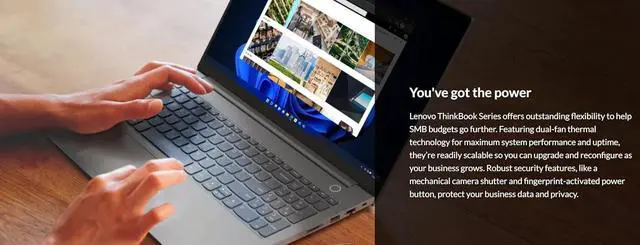 Alt view image 5 of 7 - Lenovo ThinkBook 15 Gen 4 Business Laptop (15.6" FHD Anti-Glare, Intel 10-Core i7-1255U, 16GB RAM, 512GB SSD), FHD Webcam, Narrow Bezel, Fingerprint Reader, Wi-Fi 6, Ethernet, Win 11 Pro, Grey