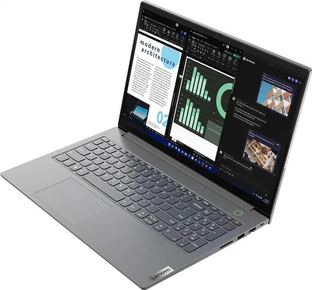 Alt view image 4 of 7 - Lenovo ThinkBook 15 Gen 4 Business Laptop (15.6" FHD Anti-glare, Intel 10-Core i5-1235U, 40GB RAM, 1TB SSD), Narrow Bezel, Fingerprint, 1080p Webcam, Thunderbolt 4, Win 11 Pro w/AI Copilot, Grey