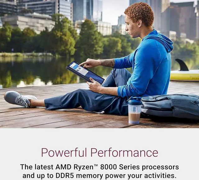 Alt view image 7 of 7 - Dell Inspiron 14 2-in-1 Laptop (14" FHD+ Touchscreen, AMD Ryzen 5 8640HS (> i7-1255U),16GB RAM, 512GB SSD, Pen) AI Copilot PC for Creator, Designer, Student, IST Hub, Backlit, Fingerprint, Win 11 Pro