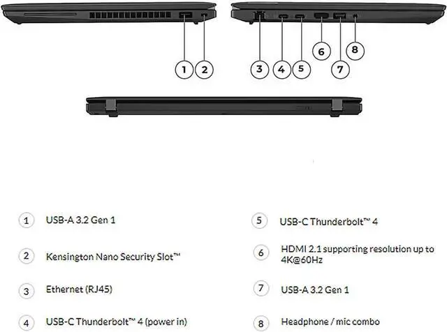 Alt view image 6 of 7 - Lenovo ThinkPad T14 Gen 4 Business Laptop (14" FHD+, Intel 10-Core i5-1335U, 16GB RAM, 512GB SSD), Backlit KB, 2 x Thunderbolt 4, Wi-Fi 6E, Webcam, Fingerprint, Win 11 Pro w / Copilot, Black