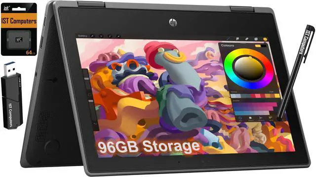 Main image of HP Chromebook X360 11 Pro Fortis 2-in-1 Touchscreen (11.6", Intel Processor, 4GB RAM, 96GB Storage), Ruggedized & Spill-Resistant Convertible Students & Education Laptop, IST Pen, Webcam, Chrome OS