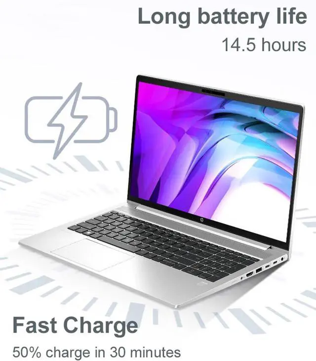 Alt view image 3 of 7 - HP ProBook 450 G10 Business Laptop (15.6" FHD Anti-Glare, Intel 10-Core i5-1334U, 32GB RAM, 1TB SSD, (Beats i7-1255U)) Backlit KB, Webcam, Ethernet, Wi-Fi 6E, Win 11 Pro w/ Copilot, Silver