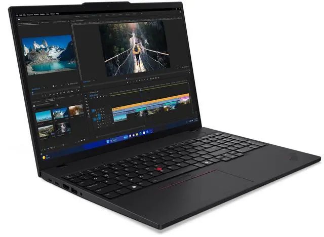 Alt view image 6 of 7 - Lenovo ThinkPad T16 Gen 3 Business Laptop (16" FHD+, Intel 12-Core Ultra 5 125U (>i7-1355U), 64GB DDR5, 2TB SSD), Support 3 Monitors, Fingerprint, Backlit, 5MP Webcam, Win 11 Pro, 2025 AI PC, Black