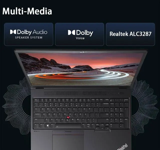 Alt view image 6 of 7 - Lenovo ThinkPad P16v Gen 2 Mobile Workstation Laptop 16" 4K UHD 16:10 (100% DCI-P3, NVIDIA RTX 1000 Ada 6GB, Intel Ultra 7 155H, 32GB DDR5 RAM, 1TB SSD), 2 x Thunderbolt 4, 5MP IR Webcam, Win 11 Pro