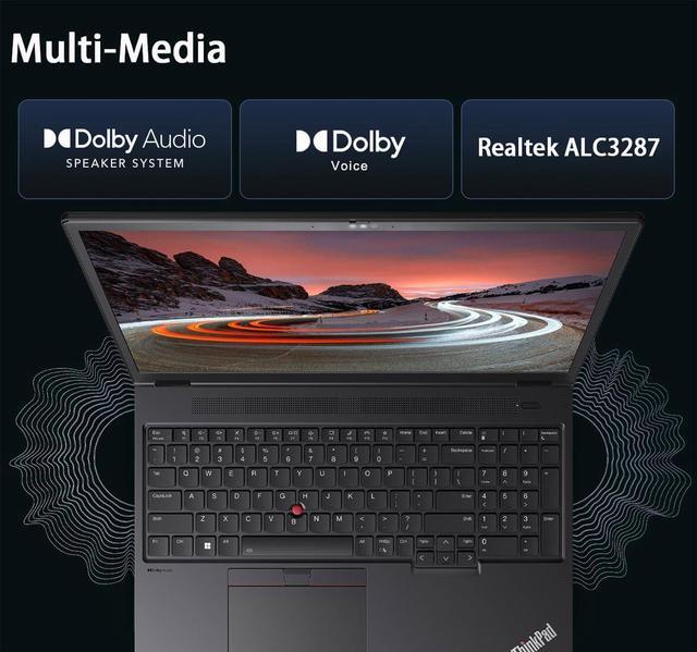 Alt view image 5 of 7 - Lenovo ThinkPad P16v Gen 2 Mobile Workstation Laptop 16" 4K UHD 16:10 (100% DCI-P3, NVIDIA RTX 1000 Ada 6GB, Intel Ultra 7 155H, 64GB DDR5 RAM, 2TB SSD), 2 x Thunderbolt 4, 5MP IR Webcam, Win 11 Pro