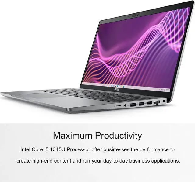 Alt view image 2 of 7 - Dell Latitude 5540 5000 Business Laptop (15.6" FHD, Intel 10-Core i5-1345U vPro, 16GB RAM, 512GB SSD) Backlit, 1080p FHD IR Webcam, 2 x Thunderbolt 4, Wi-Fi 6E, Ethernet, Win 11 Pro w/AI Copilot, Gray