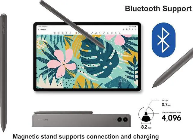 Alt view image 3 of 7 - SAMSUNG Galaxy Tab S9 FE+ Plus Android Tablet (12.4 Touchscreen, 8GB RAM, 256GB Storage, 18-hr Long Battery Life, S Pen, 1 Front Camera + 2 Rear Cameras, Lightweight Durable Design) SM-X610, Gray