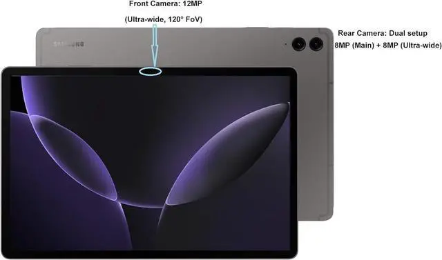Alt view image 6 of 7 - SAMSUNG Galaxy Tab S9 FE+ Plus Android Tablet (12.4 Touchscreen, 8GB RAM, 256GB Storage, 18-hr Long Battery Life, S Pen, 1 Front Camera + 2 Rear Cameras, Lightweight Durable Design) SM-X610, Gray