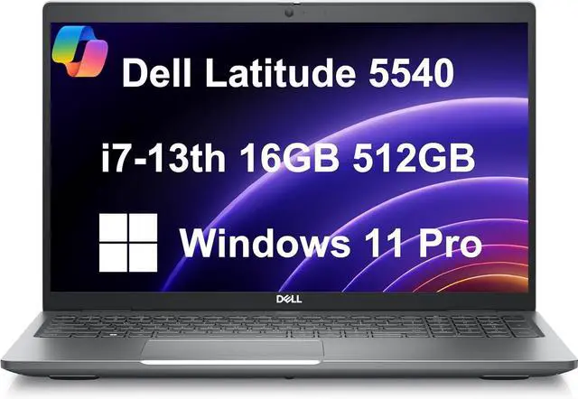 Main image of Dell Latitude 5540 Business Laptop (15.6" FHD Anti-Glare, Intel 14-Core i7-1370P vPro, 16GB DDR5 RAM, 512GB SSD) Backlit, Fingerprint, 1080p RGB Webcam, 2x Thunderbolt 4, Win 11 Pro w/Copilot, Gray