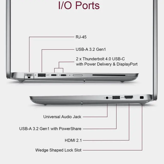 Alt view image 7 of 7 - Dell Latitude 5450 Business Laptop (14" FHD Touchscreen, Intel 12-Core Ultra 7 165U vPro, 64GB DDR5 RAM, 2TB SSD) Backlit, Fingerprint, IR Webcam, 2 x Thunderbolt 4, 3-Yr WRT, Win 11 Pro, 2025 AI PC