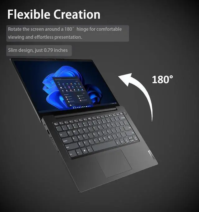 Alt view image 5 of 7 - Lenovo V14 Gen 4 Business Laptop (14" FHD Anti-Glare, Intel 10-Core i7-13620H, 40GB RAM, 2TB SSD), Webcam with Privacy Shutter, Ethernet, Wi-Fi 6, HDMI, Bluetooth, Win 11 Pro w/ Copilot, Black