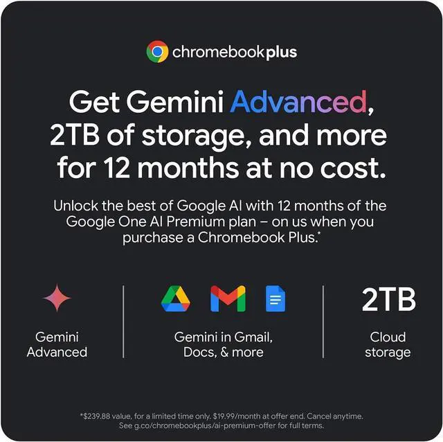 Alt view image 6 of 7 - Lenovo Flex 5i Chromebook Plus 14" FHD+ 2-in-1 Touchscreen Laptop ( Intel Core i3-1315U, 8GB RAM, 256GB Storage), FHD Webcam, Backlit Keyboard, Chrome OS, w/Google AI, 2TB of Cloud Storage, Grey
