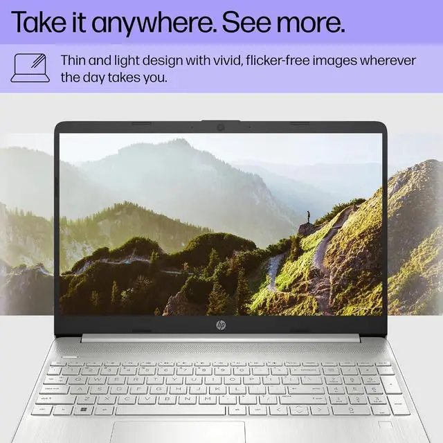 Alt view image 2 of 7 - HP 15 Laptop for Business and Students (15.6" FHD, Intel 6-Core i3-1215U, 32GB RAM, 1TB SSD), Narrow-Bezel, Fingerprint Reader, 10-Hr Long Battery Life, Webcam, Numpad, HDMI, Win 11 Pro in S Mode