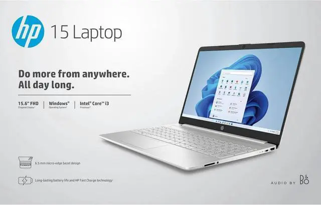Alt view image 5 of 7 - HP 15 Laptop for Business and Students (15.6" FHD, Intel 6-Core i3-1215U, 32GB RAM, 1TB SSD), Narrow-Bezel, Fingerprint Reader, 10-Hr Long Battery Life, Webcam, Numpad, HDMI, Win 11 Pro in S Mode